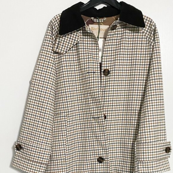 Barbour checked Noelle Showerproof Car Coat - Picture 3 of 16